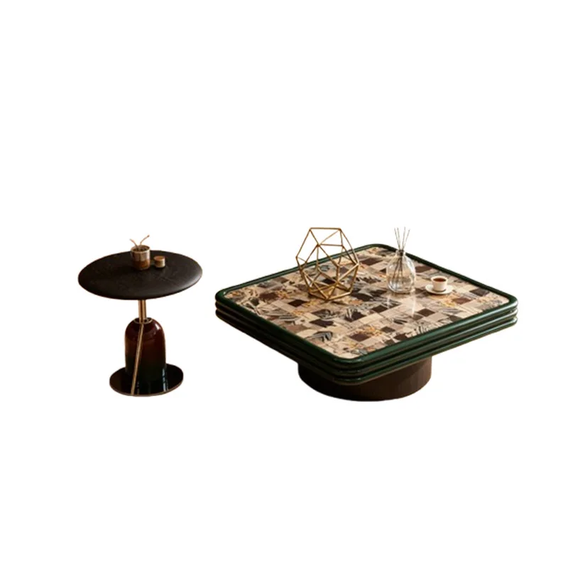 Postmodern coffee table combination, household small apartment living room square table, combination furniture