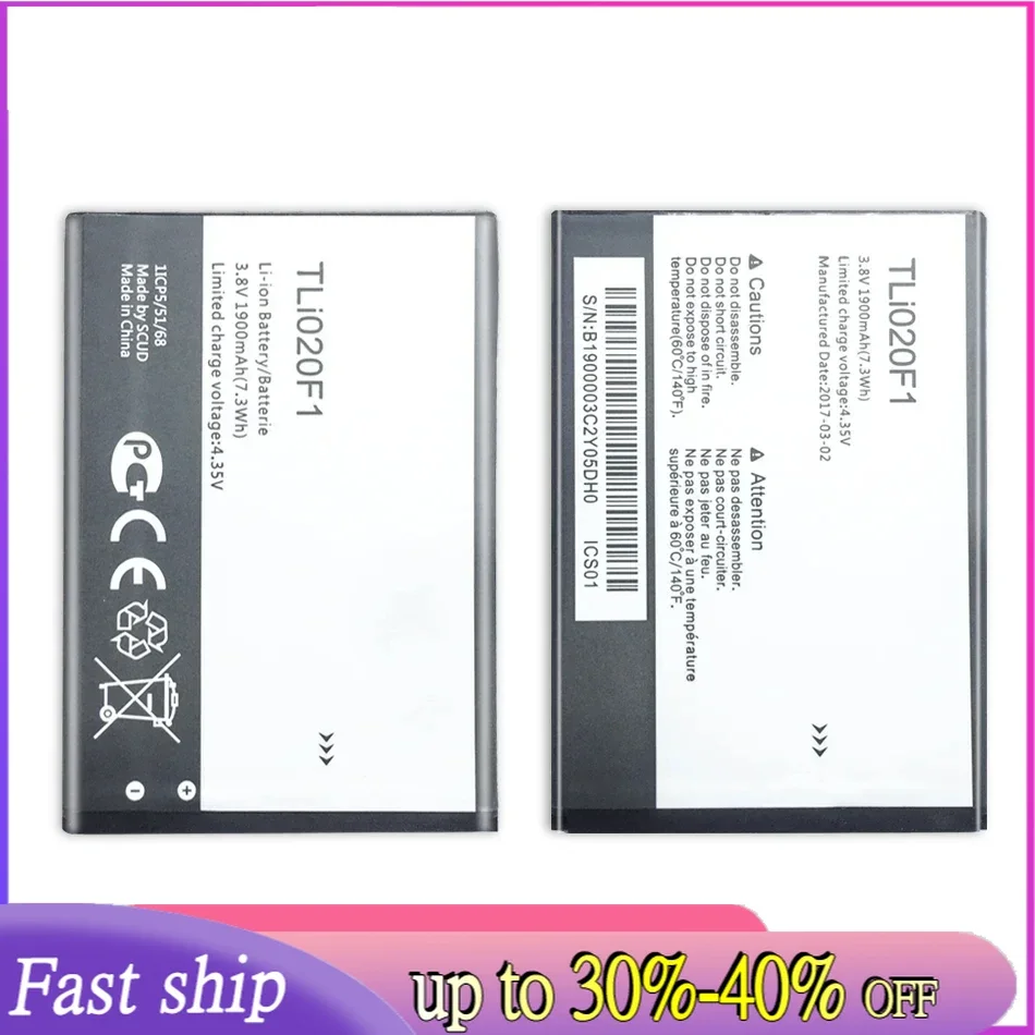 Сменный аккумулятор TLi020F1 2000 мАч для Alcatel U5 5044D 5044Y 5044I 5044T 5047D 5047Y 4047D + номер для отслеживания