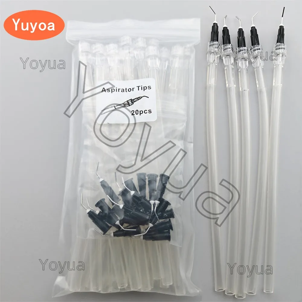 

5 x20pcs/bag Dental Saliva Ejector Aspirator Suction Bonding Tubes Dental Tips with Syring Needle Tip Pits Fissures Dentist