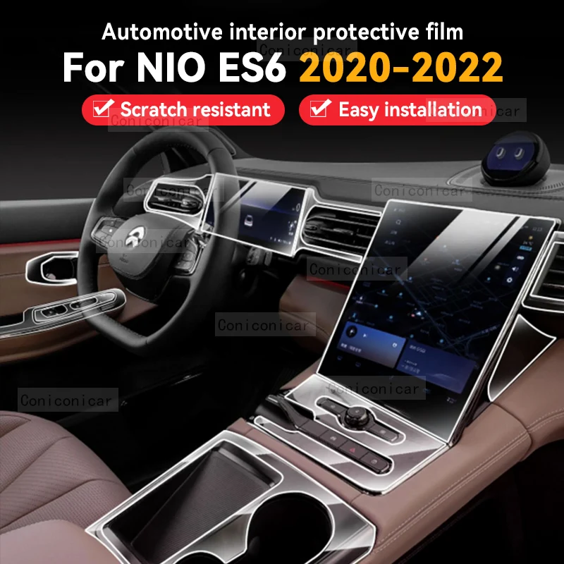 

For NIO ES6 2020-2022 Car Gearbox Panel Film Dashboard Protective Sticker Interior Anti-Scratch Film Accessories