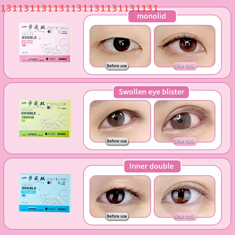 120개입 자연스러운 눈꺼풀 리프팅 테이프, 오래 지속되는 큰 눈 효과, 손잡이 포함 쌍꺼풀 스티커