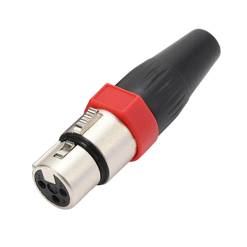 

REAN 3 Pin XLR Male Female Plug Connector with Color Ring Microphone Audio Cable Connector MIC Cable Terminal Balanced XLR Plug