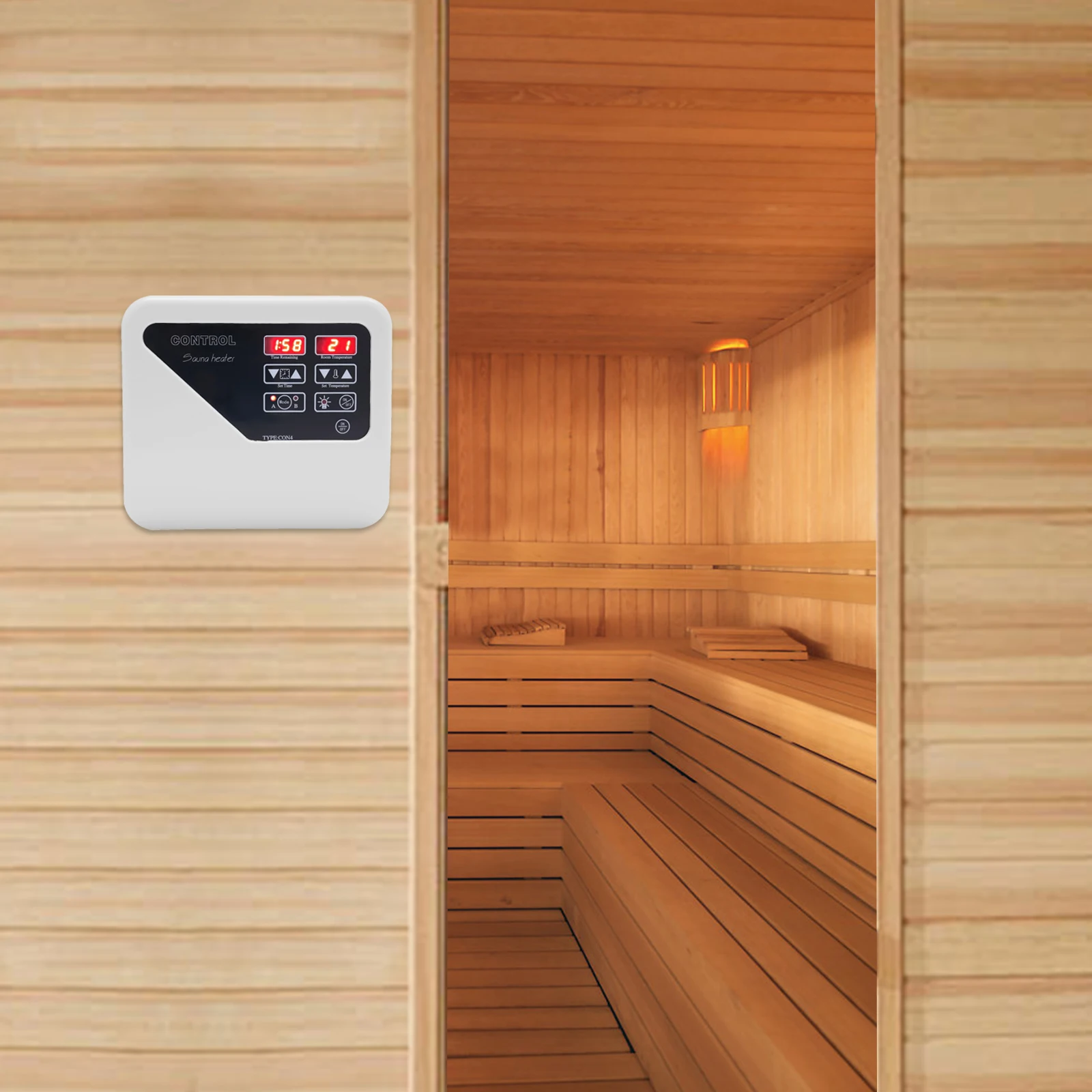 Sauna Control External Controller for Sauna Oven Temperature Controller with Overheating Protection 3-9 kW