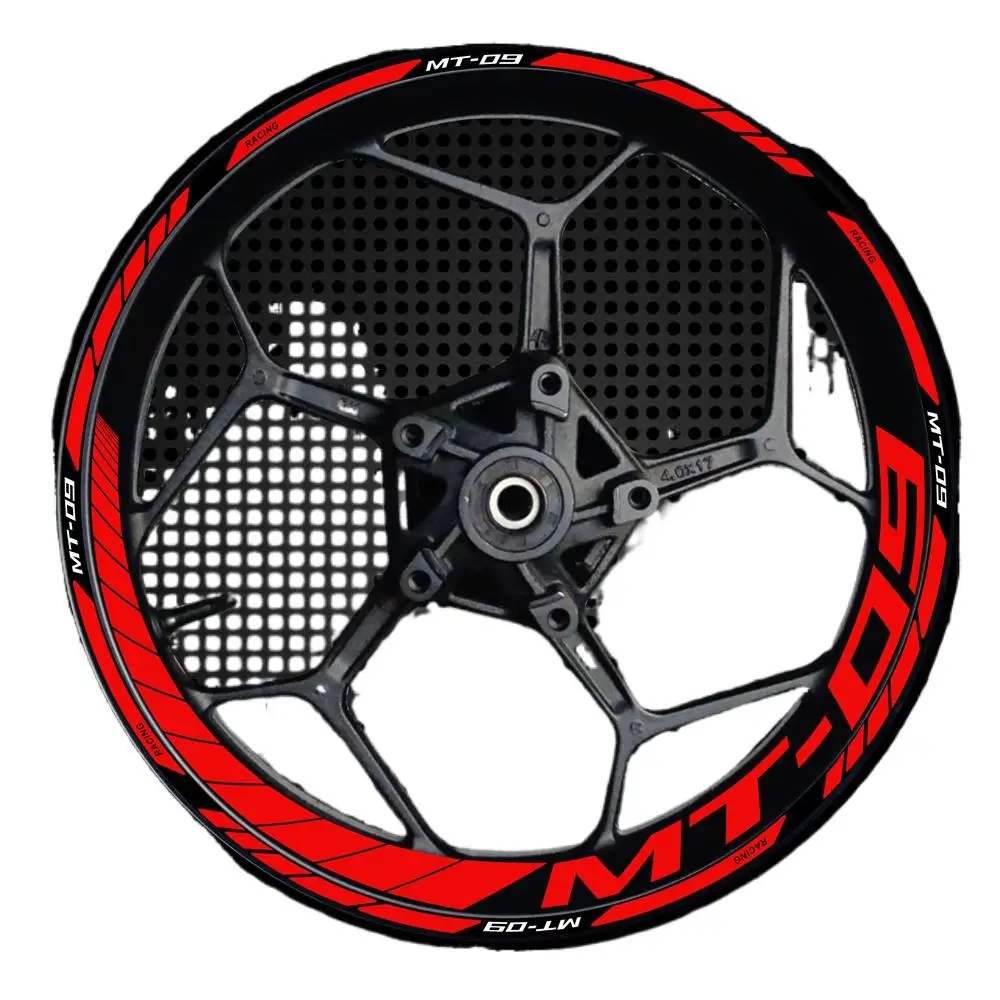 For YAMAHA MT-09 MT09 MT 09 Motorcycle Reflective Wheel Sticker Racing Rim Stripe Tape Decal Waterproof Accessories