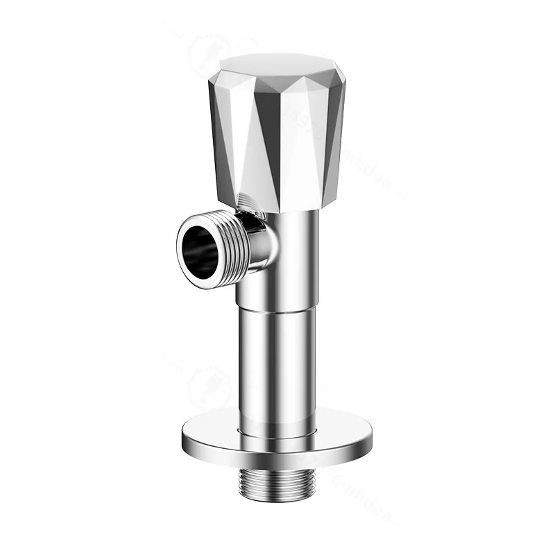 Solid Brass Extended Angle Valve, Thickened Explosion-Proof 4 Inch Water Stop Valve For Toilet Bathroom Water Control Switch view 5