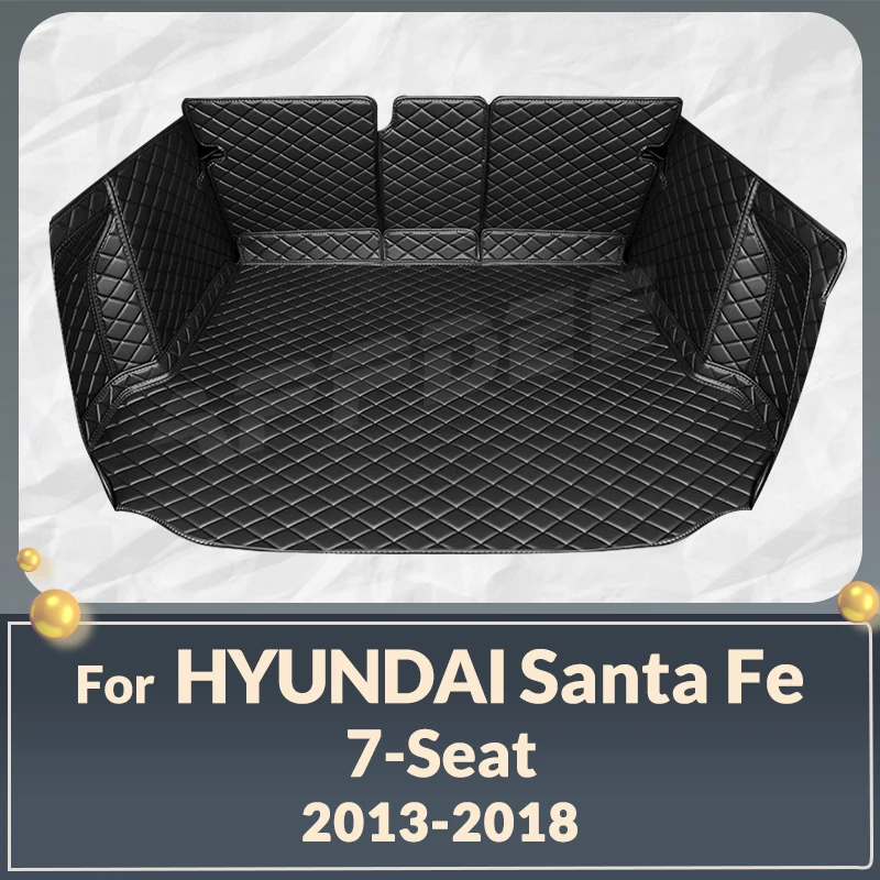 

Full Coverage Trunk Mat For Hyundai Santa Fe 7-Seat 2013-2018 17 16 15 14 Car Boot Cover Pad Interior Protector Accessories