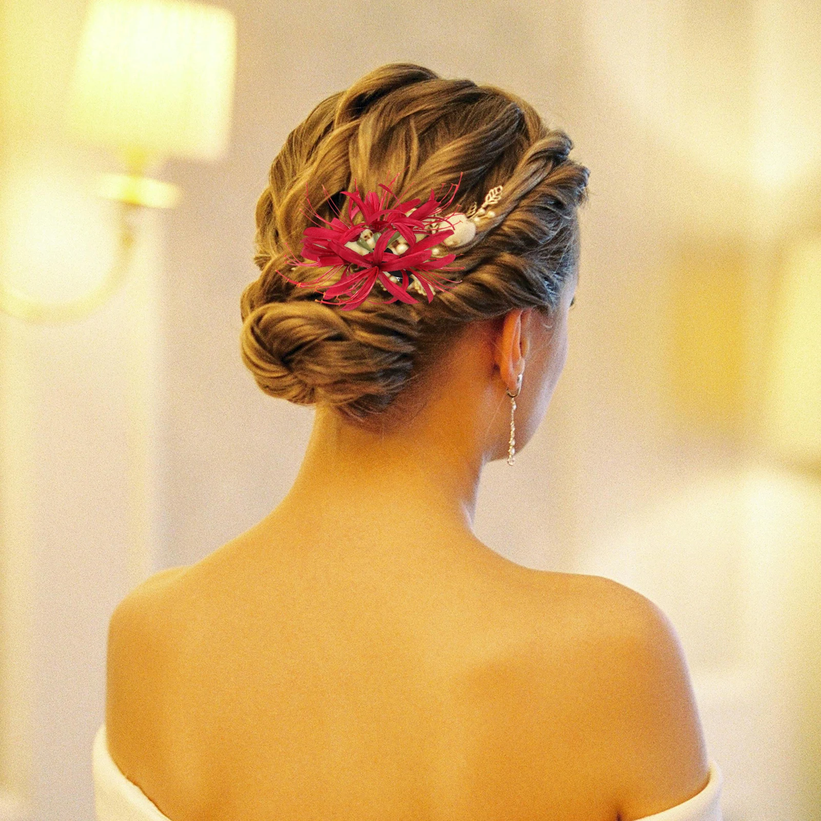 

Artificial Flower Hairpin Pink Colorful Kids Clips Accessories Girls Hair Decor Novelty Hair Clip Party Flower Hairpin