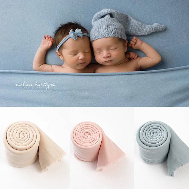 33x180 CM Morbido Stretch Avvolgimento Neonato Fotografia Prop Coperta di Lana Swaddle Per Il Bambino Foto Prop Infantile Studio Shoot Accessori