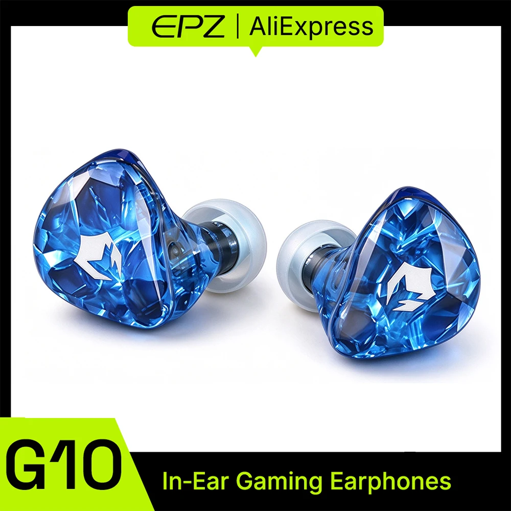 EPZ EPZ G10 Wired Gaming IEM Earphones 10mm LCP Dynamic Driver HiFi In Ear Monitor 0.78 2Pin Detachable Cable Low Latency Headset - Aliexpress Deal