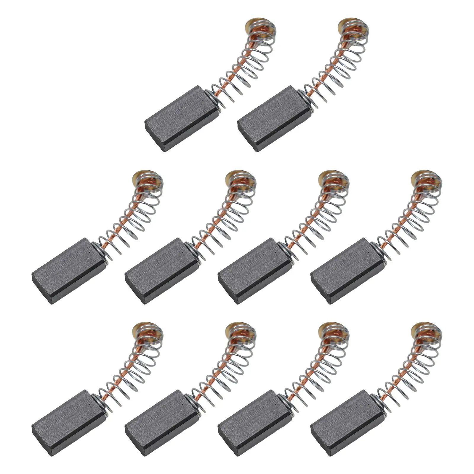 Ten Piece Set of Carbon Brushes for Electric Motors Dimensions Twelve millimeter by Six millimeter by Four millimeter