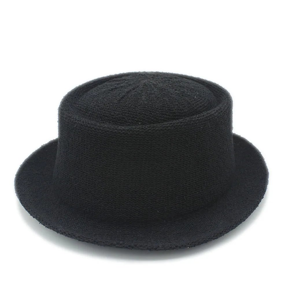 Women Men Solid Color Breathable POLYESTER  Vintage  Pork Pie Hat Beach Vacation Casual Travel Heisenberg Mr White Porkpie Cap