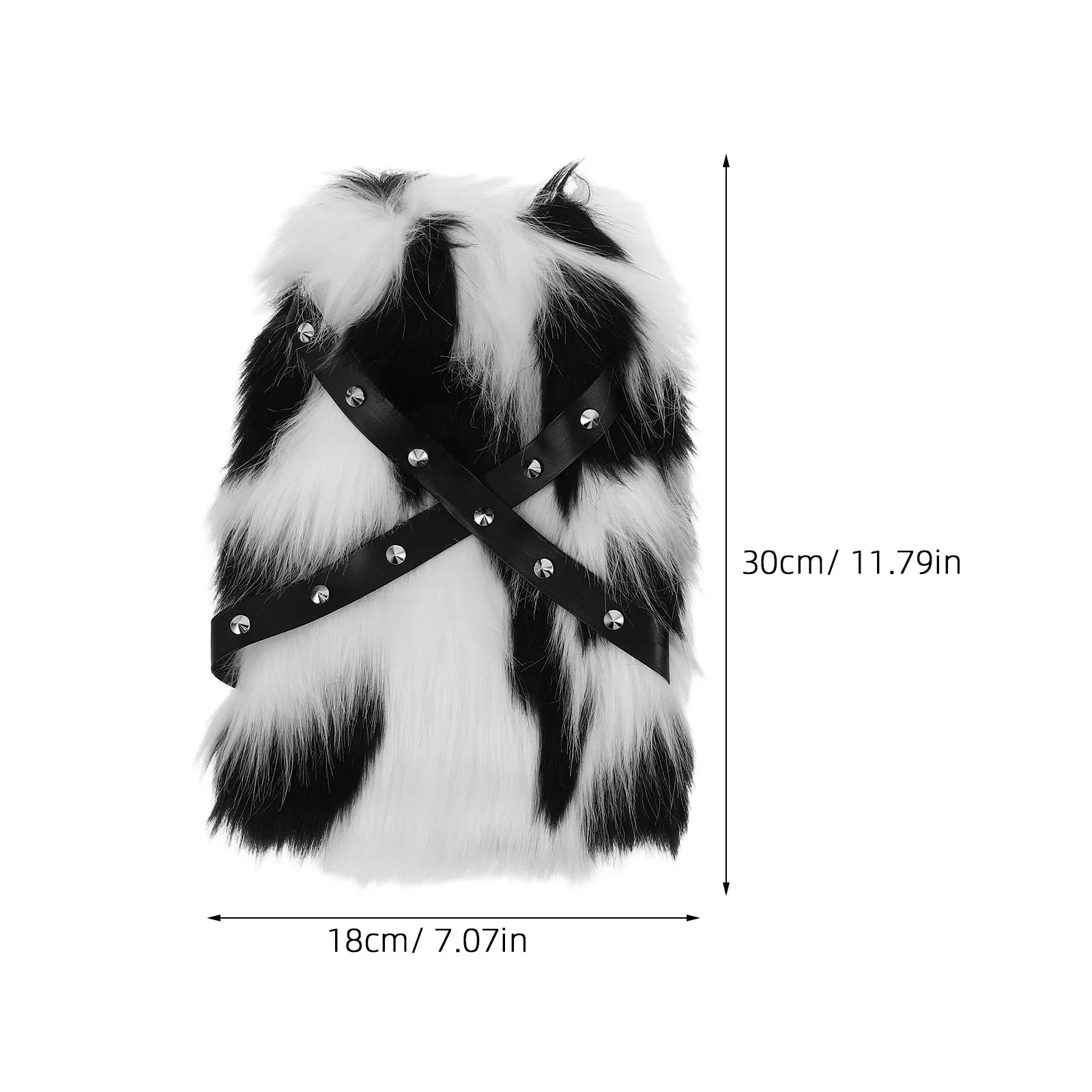 1 пара из искусственных гетр с коровьим принтом, дизайн с шипами в стиле панк для женщин, манжеты для ботинок, уютный зимний наряд, аксессуар, праздничная мода