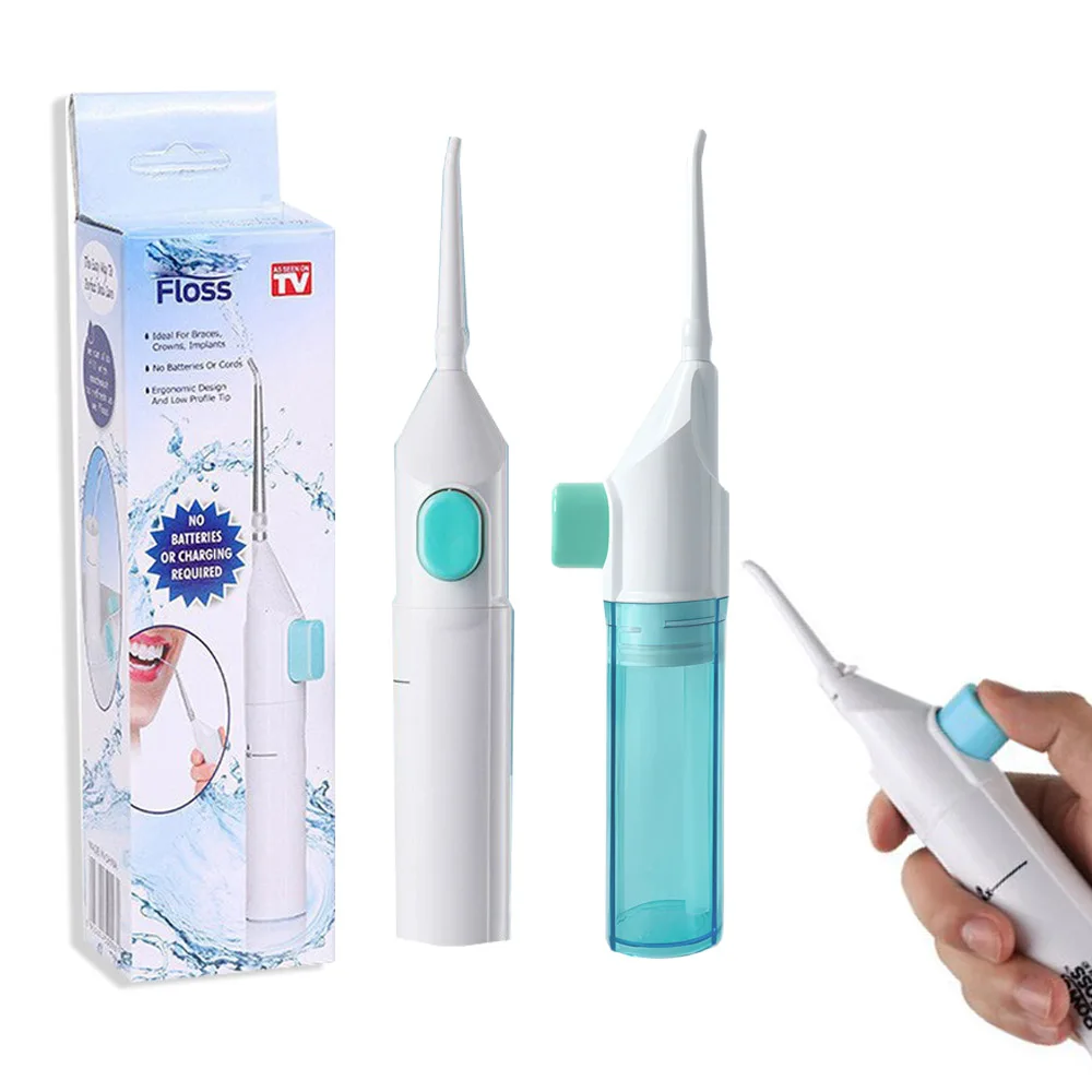 Household High Pressure Oral Irrigator Portable Teeth Clean Water Dental Floss Manual High Pressure Water Jet Irrigator Dental