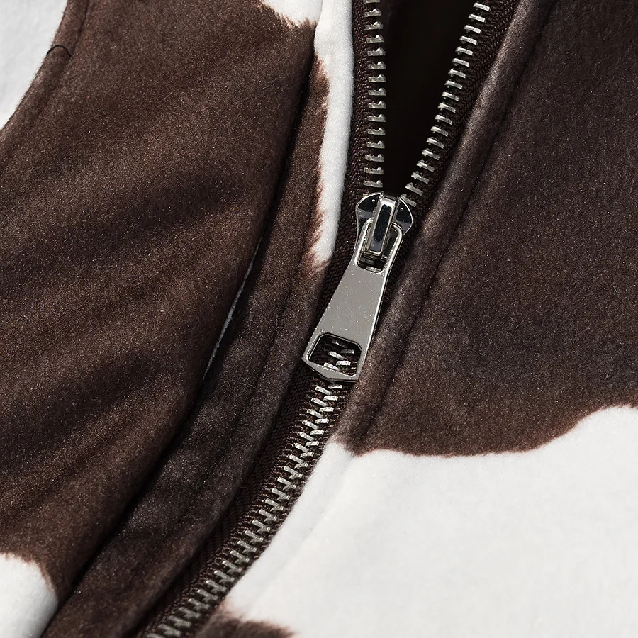 Casual ort Jaet Women's Slim Fit Zipper Long Sve Dyed Tassel Print Leather Patchwork Jaet Outerwear Ladies Faion