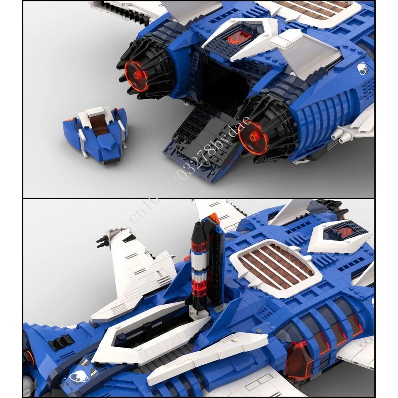 6543 Uds UCS defensor de congelación profunda guerra espacial militar MOC nave espacial batalla BuildingBlock arquitectura DIY modelo educativo juguete para regalo