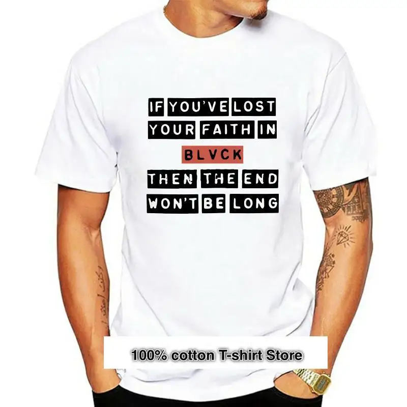 

Camiseta negra SCALE no BE LONG para hombre, ropa de calle BLVCK SCVLE, oculta, Blanca