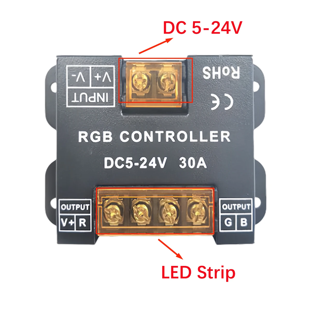 Variateur tactile RVB sans fil RF de type 86 - Contrôleur de panneau 30 A (DC5-24V)