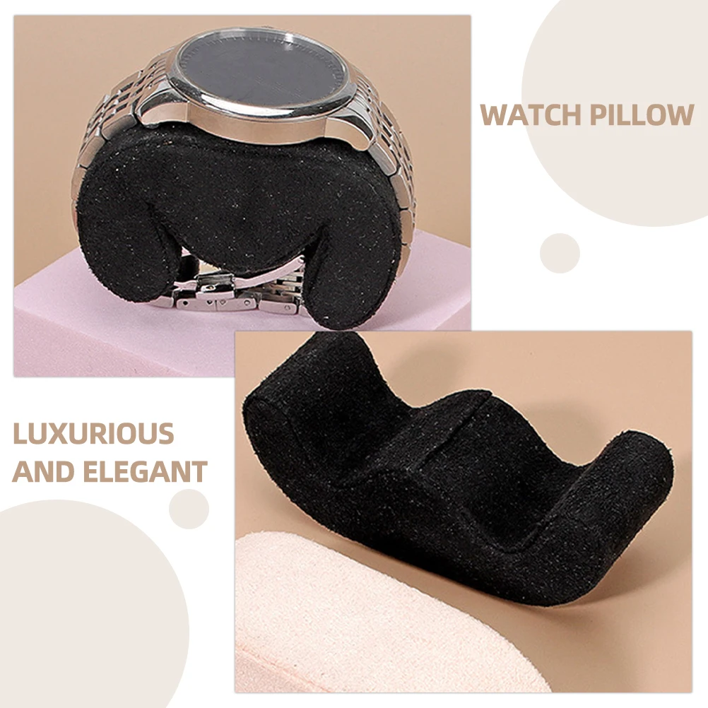 

High Elastic Sponge Watch Pillow Black Travel Jewelry Display Cushion EVA Soft Bracelet Bangle Case Storage Box