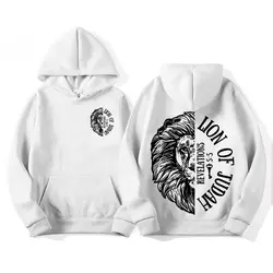 Lion of Judah Catholic Hoodie Jesus Loves You Pullover Aesthetic Christian Apparel Sweatshirts Men Women's Fashion Casual Hooded