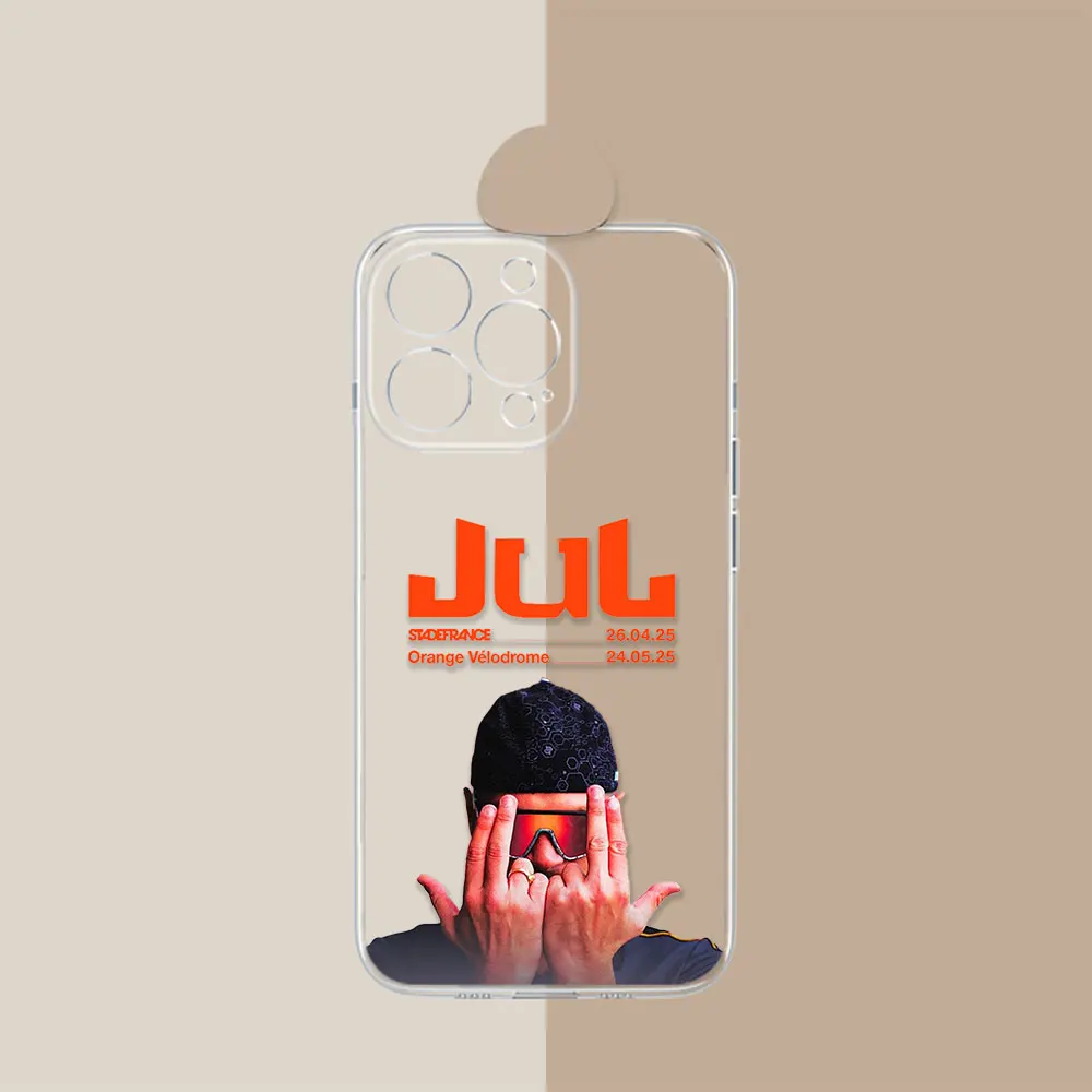 Hot Singer JuL Rapper Phone Case For Redmi Note 13 12 11 ProPlus 12S 11T 11S 10 10S 9 9S 9T 8 Pro Max 5G Case Transparent Cover