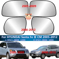 For Hyundai Santa fe II (CM) 2005 2006 2007 2008 2009 Rearview Mirror Glass/ 876112B300 876212B300/Wing Mirror Lens With Heated