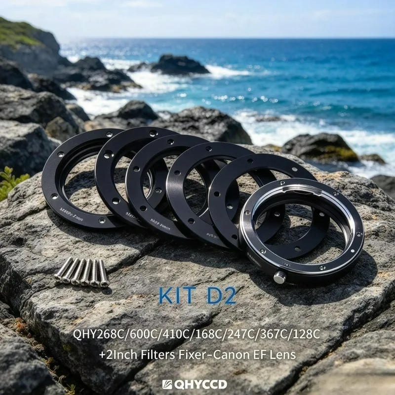 QHYCCD D2 Adapter Ring Set for Canon Lens Astronomical Accessories Compatible with QHY268C And Other Color Cameras