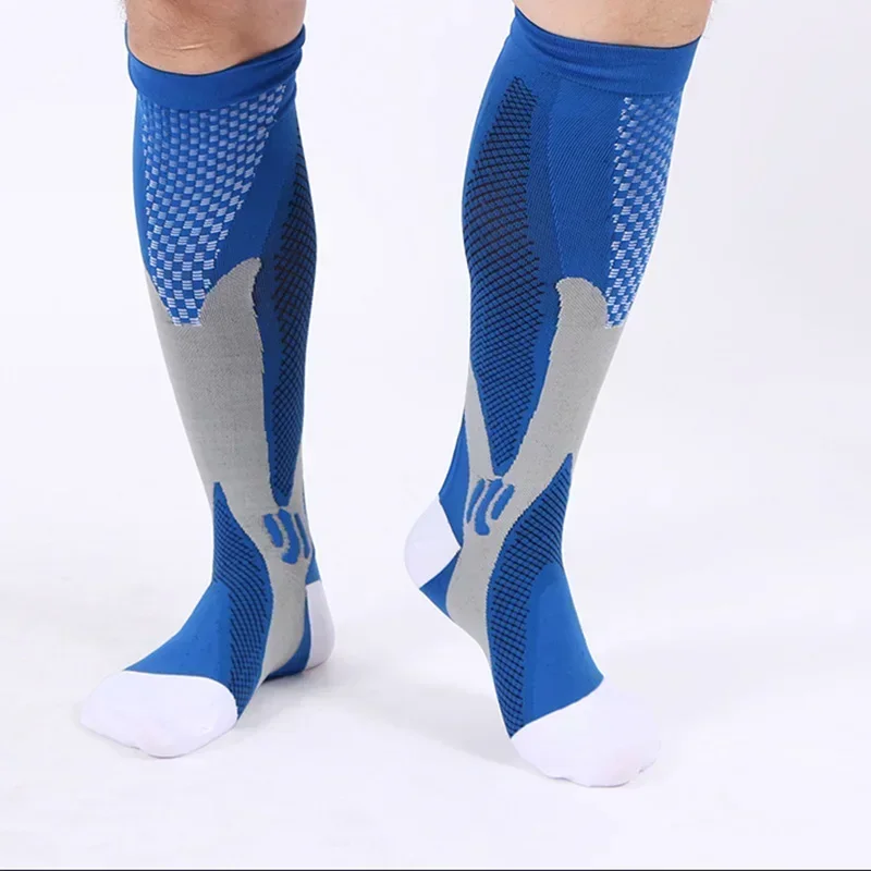 Men Women Socks Elastic Sports Socks Football Running Stockings Climbing Cycling Tennis Compression Socks 20-30Mmhg