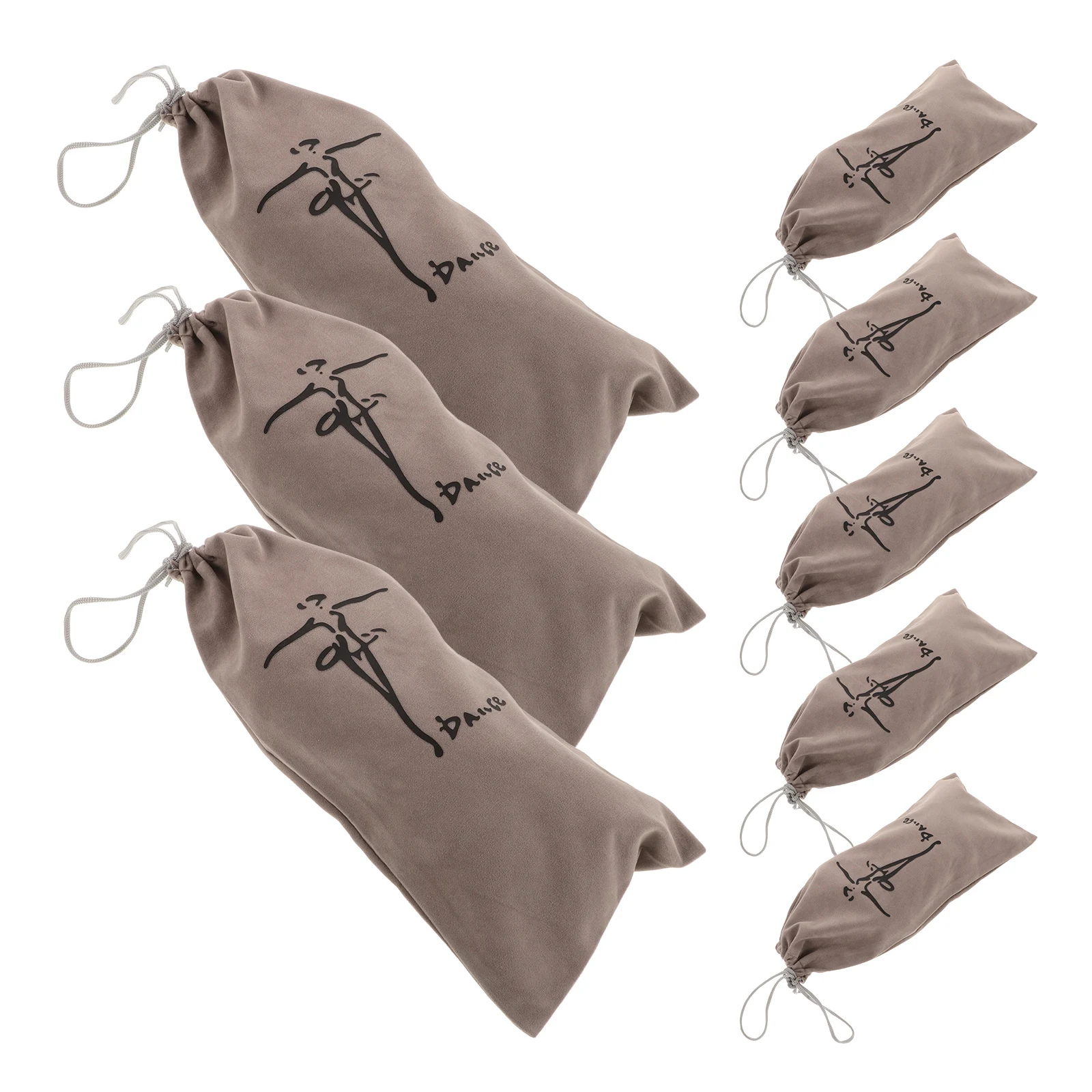

8pcs Dance Shoes Storage Bag Ballet Latin Drawstring Shoe Bags Girls Dustproof Flannel Protective Dance Supplies Yoga Mat