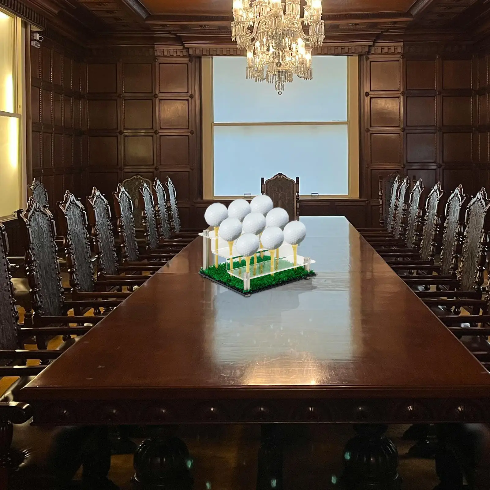 حامل كرة الجولف عرض مجموعة كرات الجولف تخزين المعدات الرياضية لخزانة وضع الكرة اللينة والتنس لاكروس