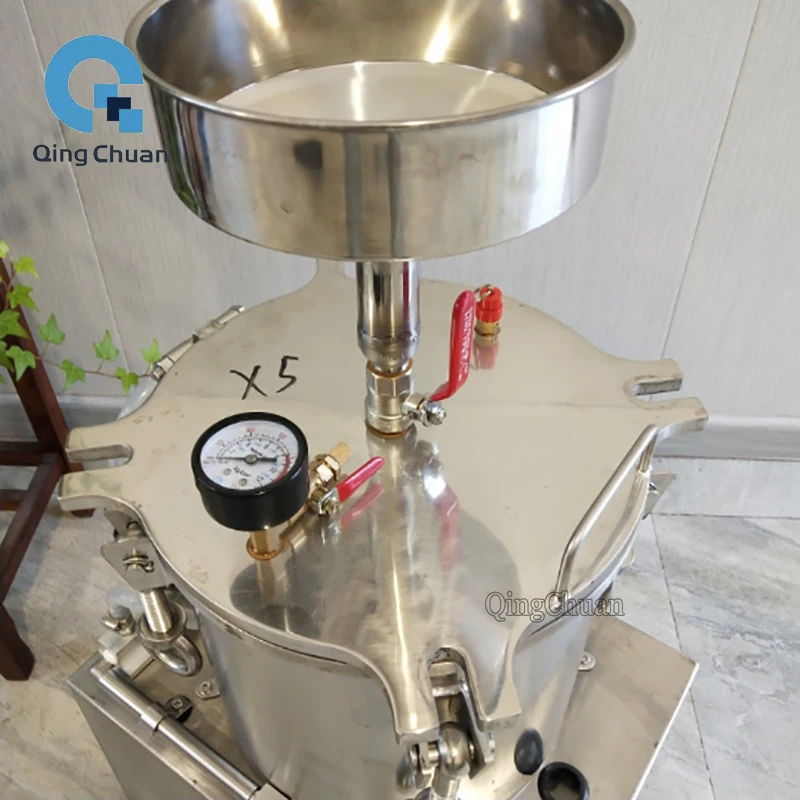 Edible Oil Pressure Filter 750W Commercial Stainless Steel Peanut Sesame Canola Automatic Separator Rapeseed Residue Equipment