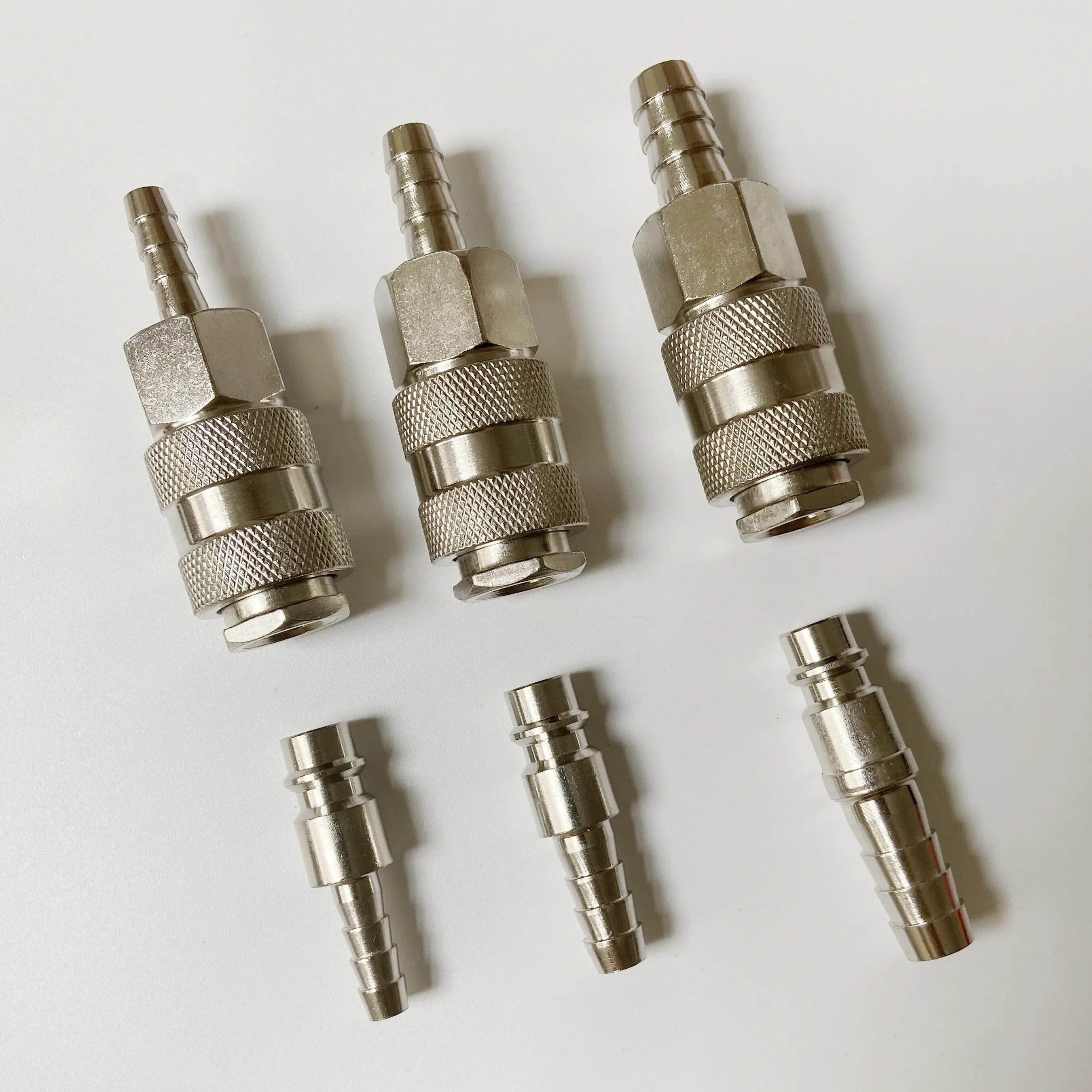 EU Type Socket + Plug Pneumatic Fitting European Standard Quick Connector 6/8/10mm Hose Barb Coupler Adapter For Air Compressor