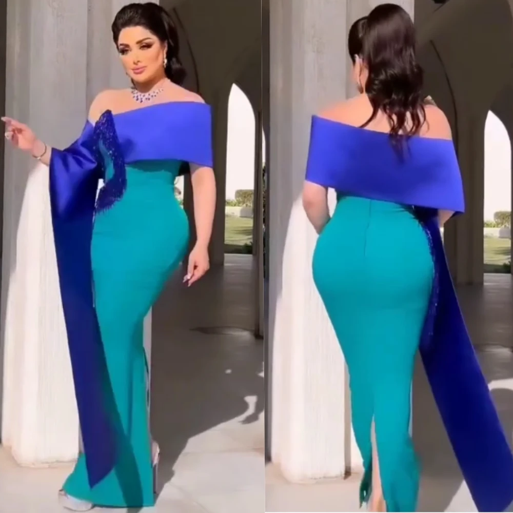 Customized Classic Jersey Tassel Sheath Poretrait Midi Dresses Cocktail Dresses Exquisite Modern Style Elegant Matching Formal