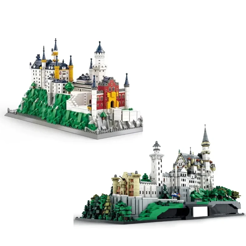 1969-teiliges MOC Neues Schwanenschloss-Bausteinset Weltberühmtes Architekturmodell-Bausatz Zusammenbau-Spielzeug für Kinder Geschenkset
