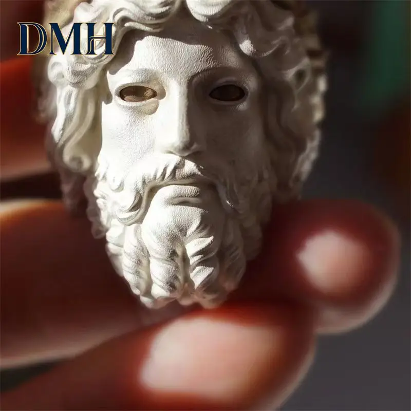 Greek Mythology Zeus Ring Burning White Craftsmanship Niche Retro Hand-carved Design Sense Art Ring