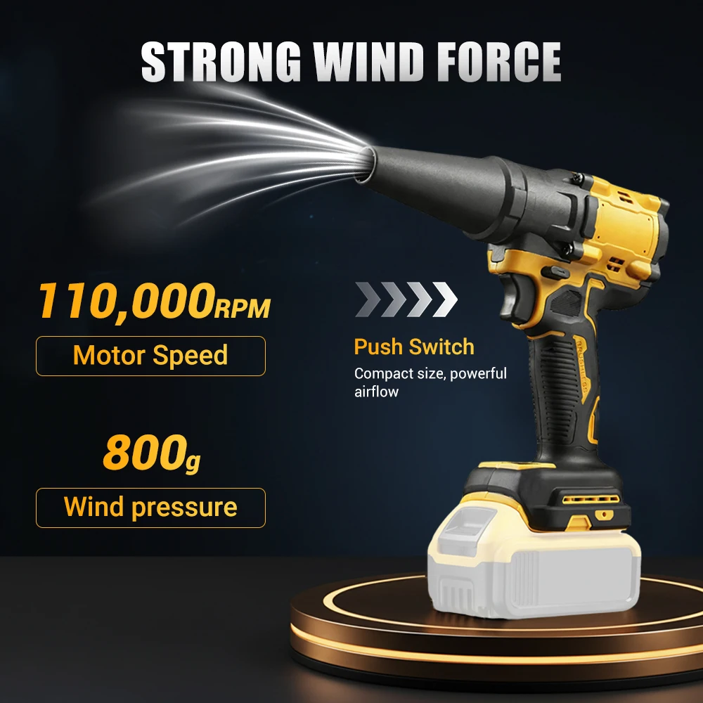 

Для Dewalt бесщеточный турбовентилятор струйный вентилятор мощный воздуходувка с чистящими насадками инструмент для выдувания пыли в виде снежного листа для Makita