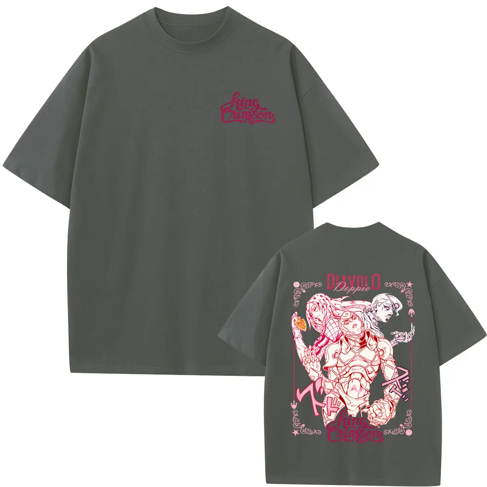 Anime Jojo Bizarre Adventure T-shirt Manga Diavolo Doppio Graphic T Shirt Men Women Cartoon Casual Cotton Short Sleeve T-shirts