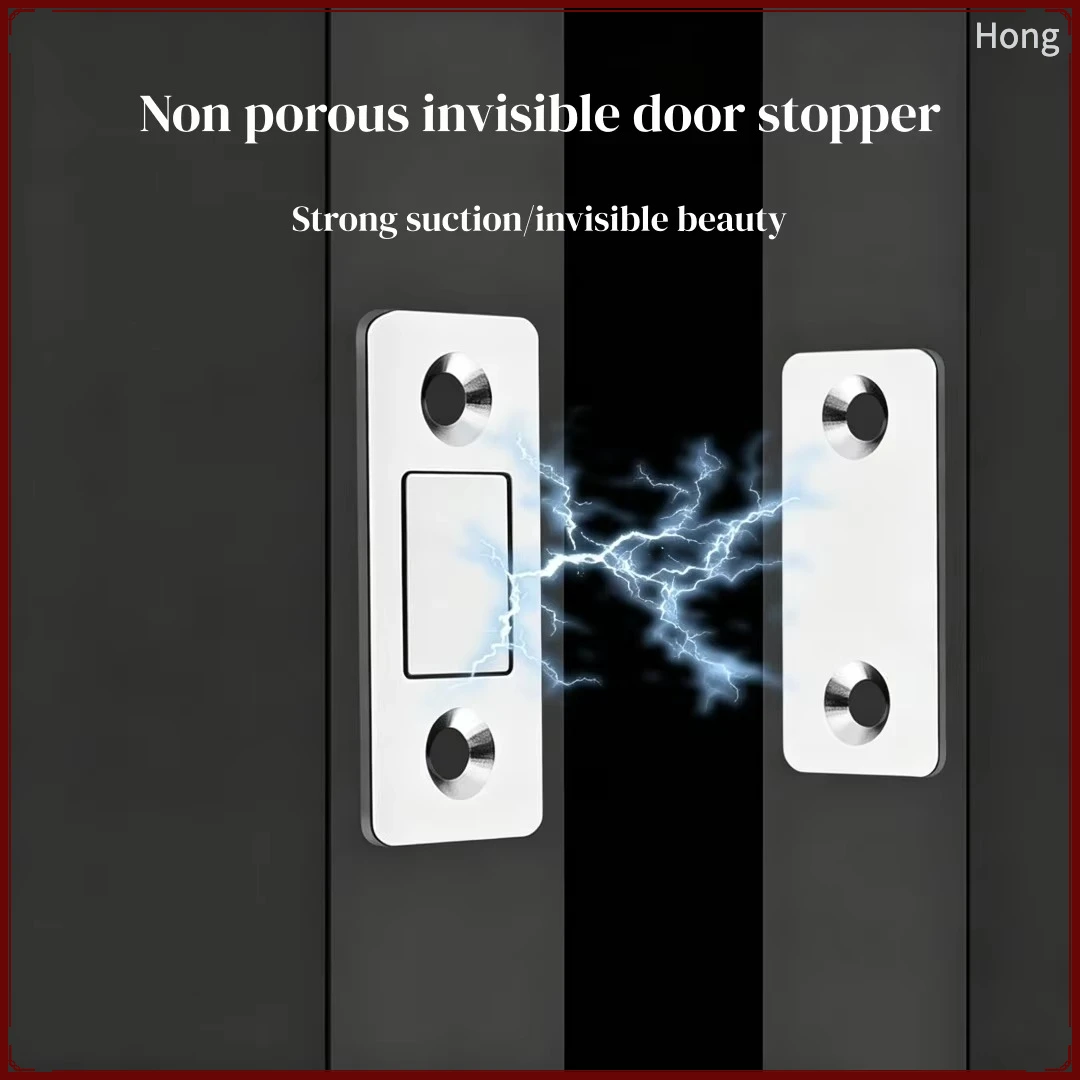 4-Piece Cabinet Magnetic Lock Buckle, Stainless Steel Cabinet Magnetic Lock Buckle, Sliding Door Cabinet Magnetic Lock Buckle