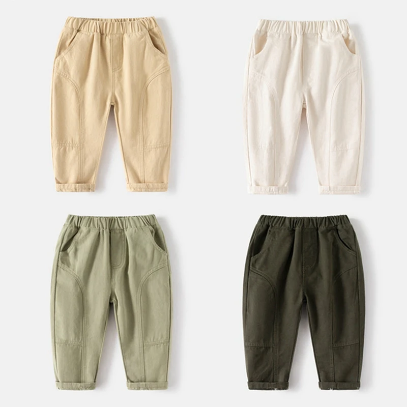 Boys' Pants Summer Solid Color Casual Pants