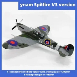 Spitfire V3 Epo Material 6-channel Automatic Balance Intermediate Fighter Jet With Wingspan 1200mm Fuselage Length 1010mmm