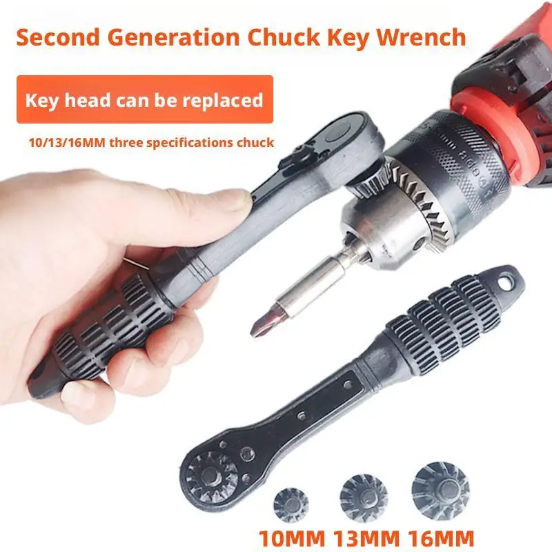 Llave de mandril de taladro, llave de trinquete 2 en 1, llave Universal, portabrocas de mano, llave de trinquete eléctrica, herramienta de mano