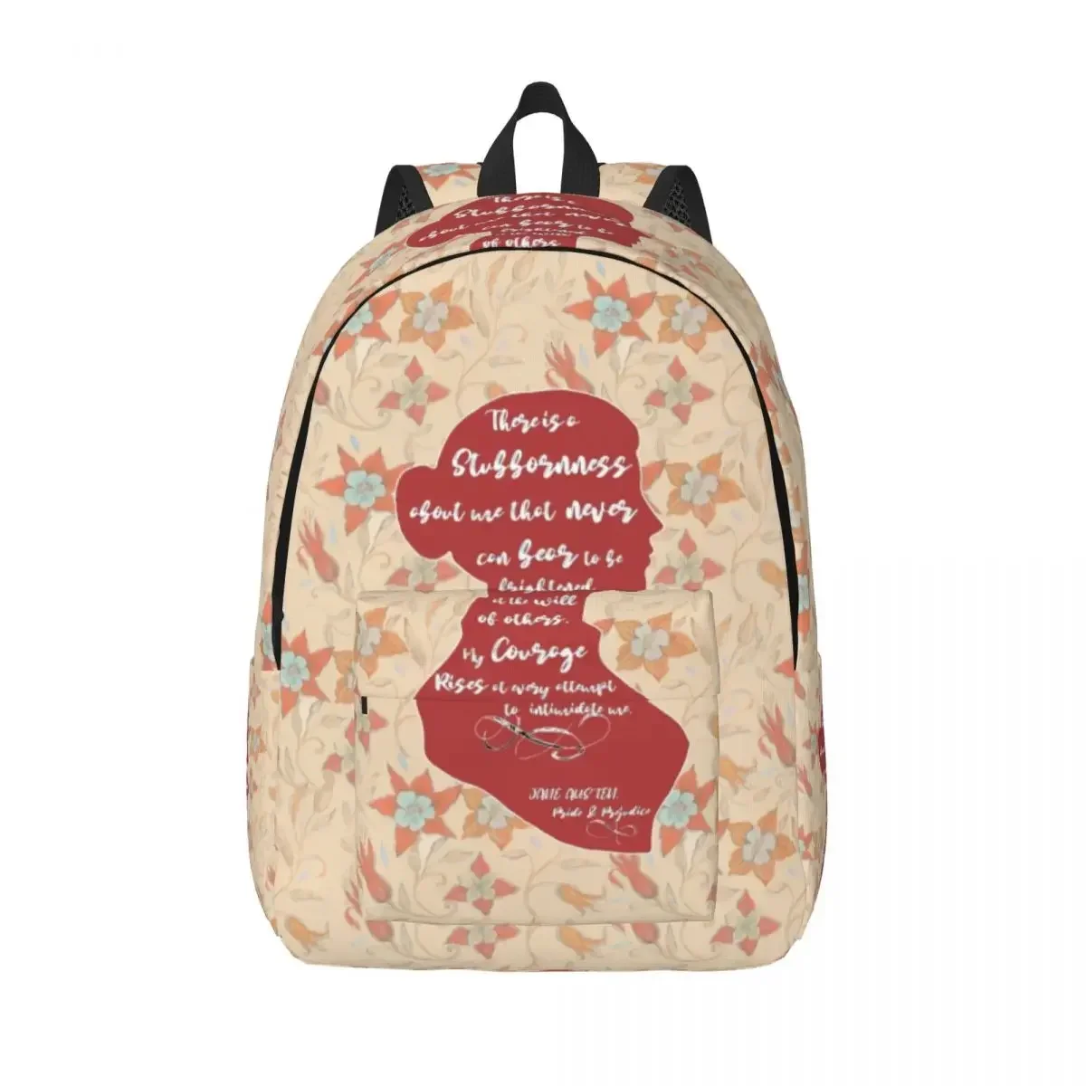 Jane Austen Pride And Prejudice Quote Canvas Backpacks for Women Men College