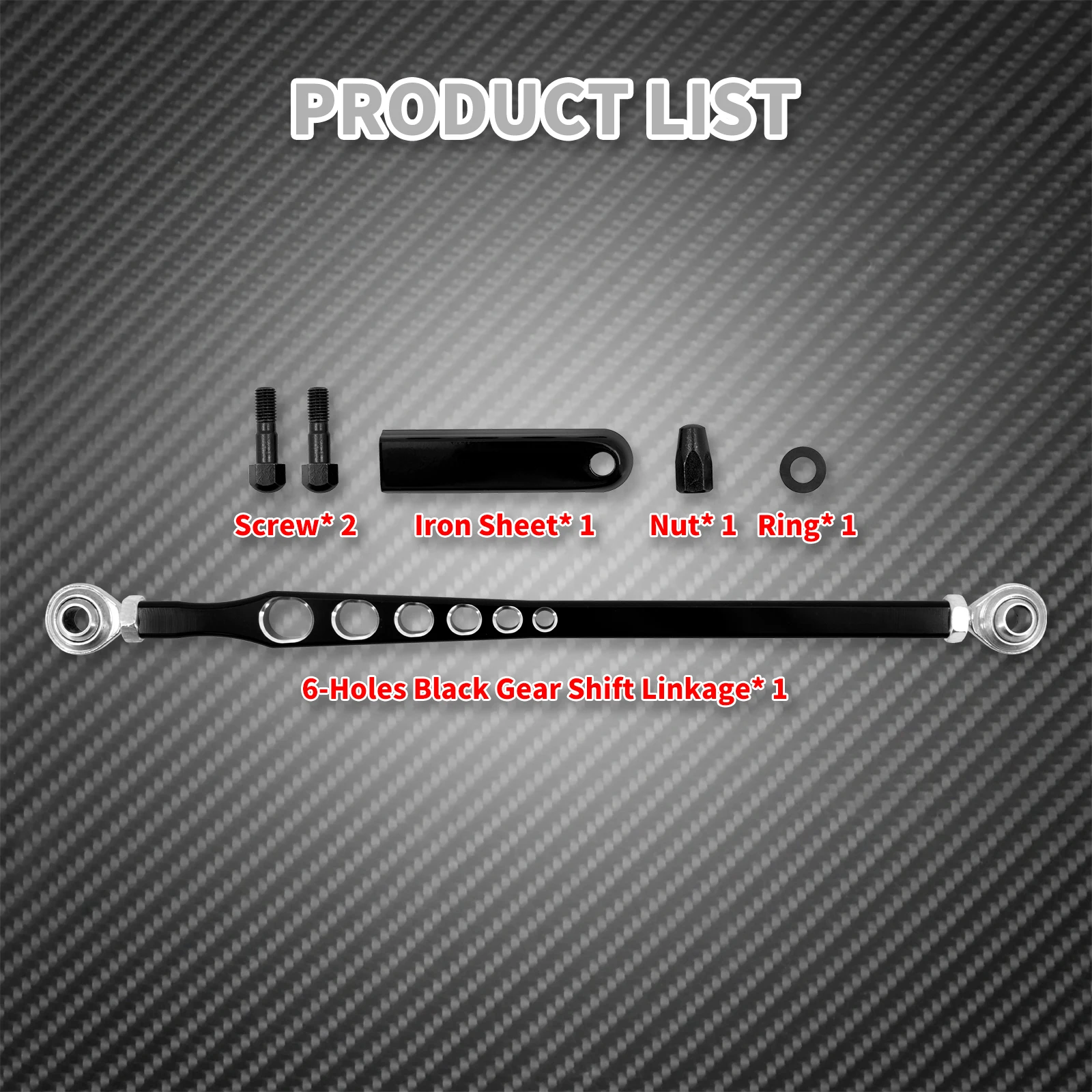 Motorcycle 6 Holes Black/Chrome Gear Shift Linkage Lever For Harley Touring Softail Dyna Wide Glide Trike Rod 1986-Later