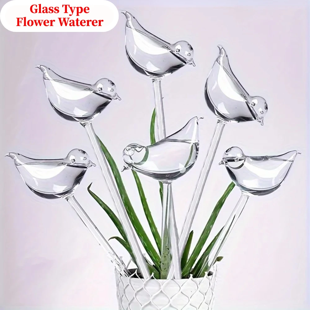 Automatic Flower Watering Device Bird Shape Glass Globes Self Watering for Home Garden Flower Plant Drip Water Seepage Device