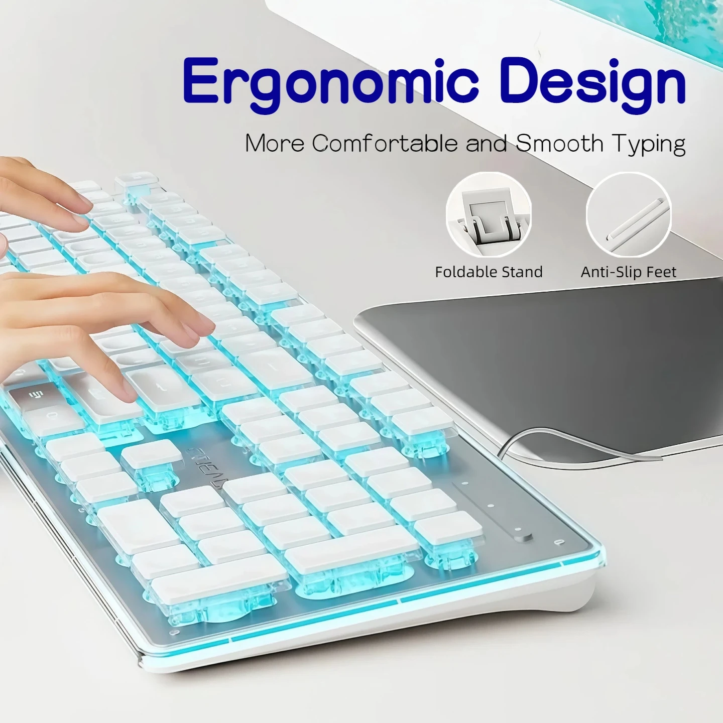 有線 LED キーボード 104 キー フルサイズ USB - English Home Office のレビューと価格