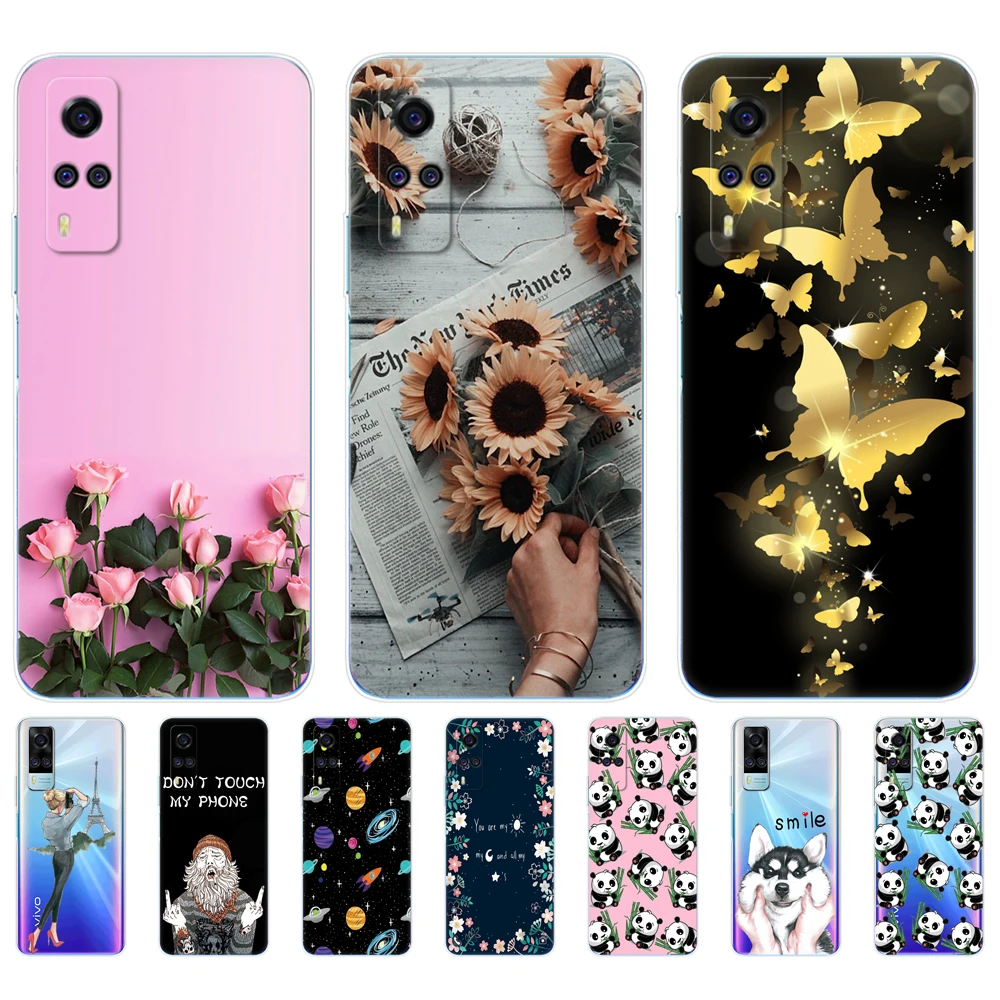 For vivo Y53s 4G Back Phone Cover For vivo Y51 2020 December Case For Vivo Y51A 2021 Bumper Vivo Y51S Case 6.58 inch Silicon Bag