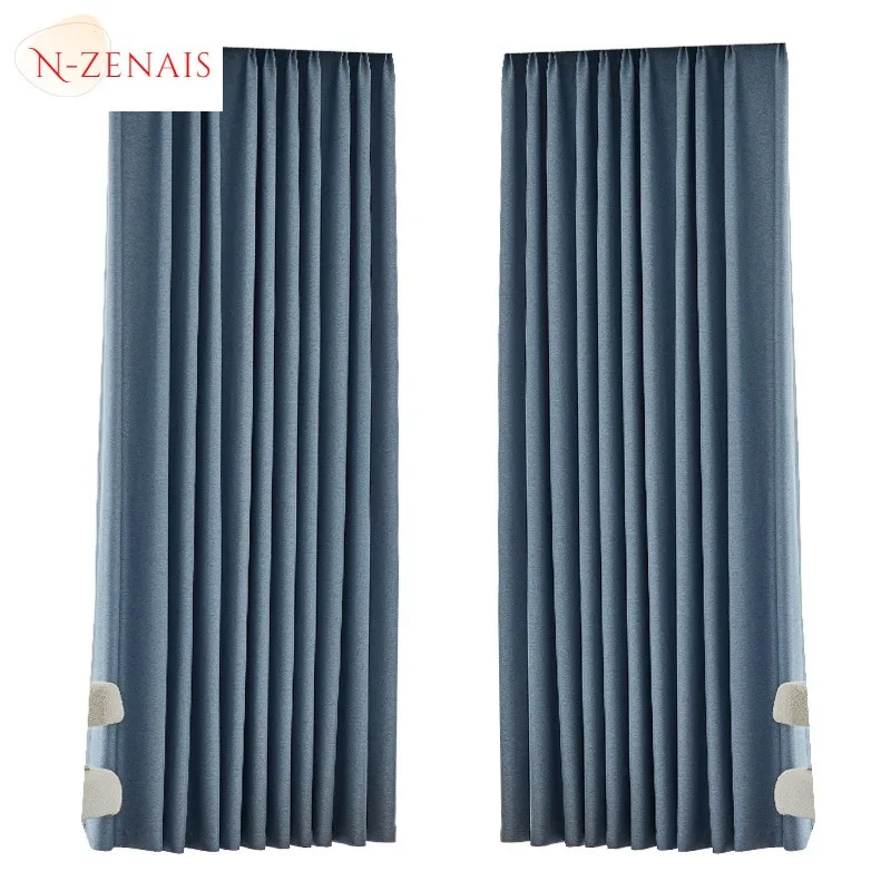 

Custom Size！！European Luxury High-end Thermal Insulation and Sunscreen Cotton Blackout Curtains for Living Room Bedroom Dining
