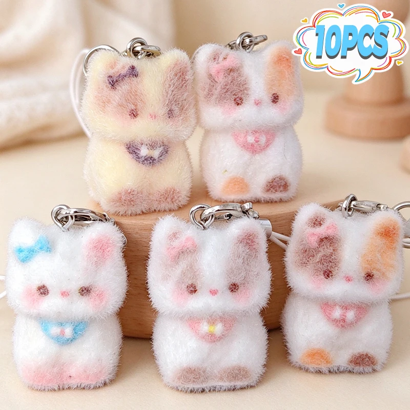 1/10 unidades: llavero con forma de gatito adorable, colgante de gato kawaii para bolso, adorno de resina, llavero para mochila, adorno para colgar, correa para teléfono, portátil.