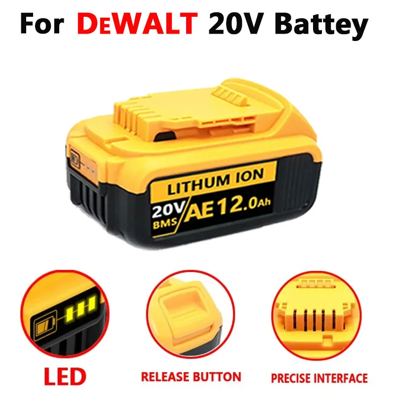 

AOAE battery for Dewalt 18V 20V Power Tool Replace DEWALT original battery accessories DCB200 rechargeable Lithium batteries