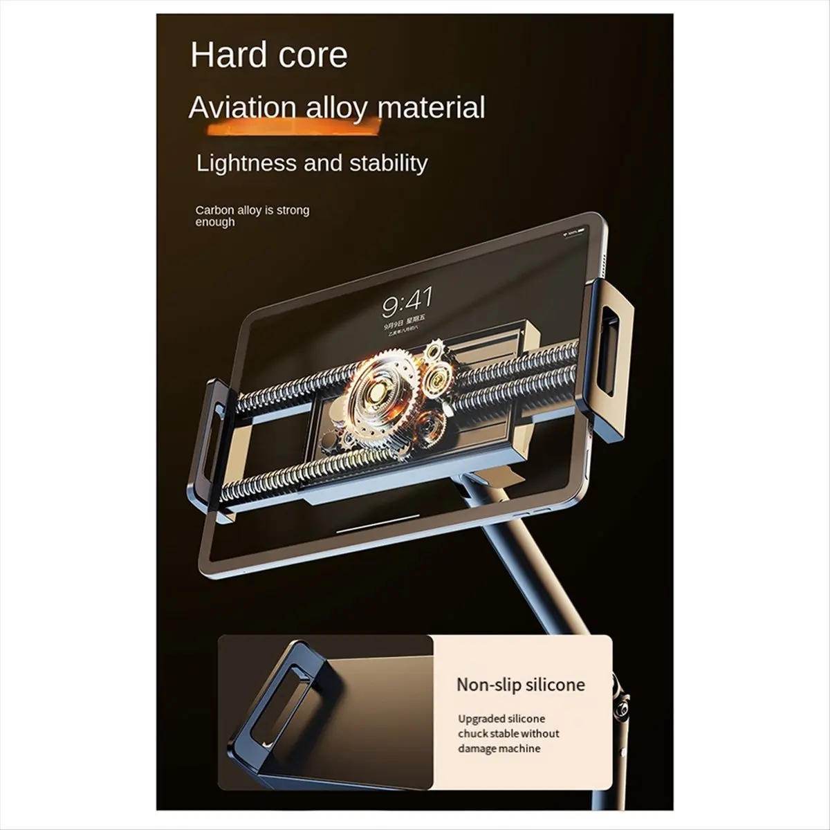 OK Tablet Stand Adjustable Desk Portable Tablet Smartphone 360° Rotating Tablet Holder
