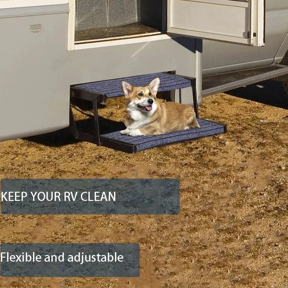 عدم الانزلاق قابل للتعديل RV خطوة حصيرة تخييم درج فقي وسادة سهلة التركيب تنظيف الأوساخ حماية مقطورة تخييم فان الملحقات